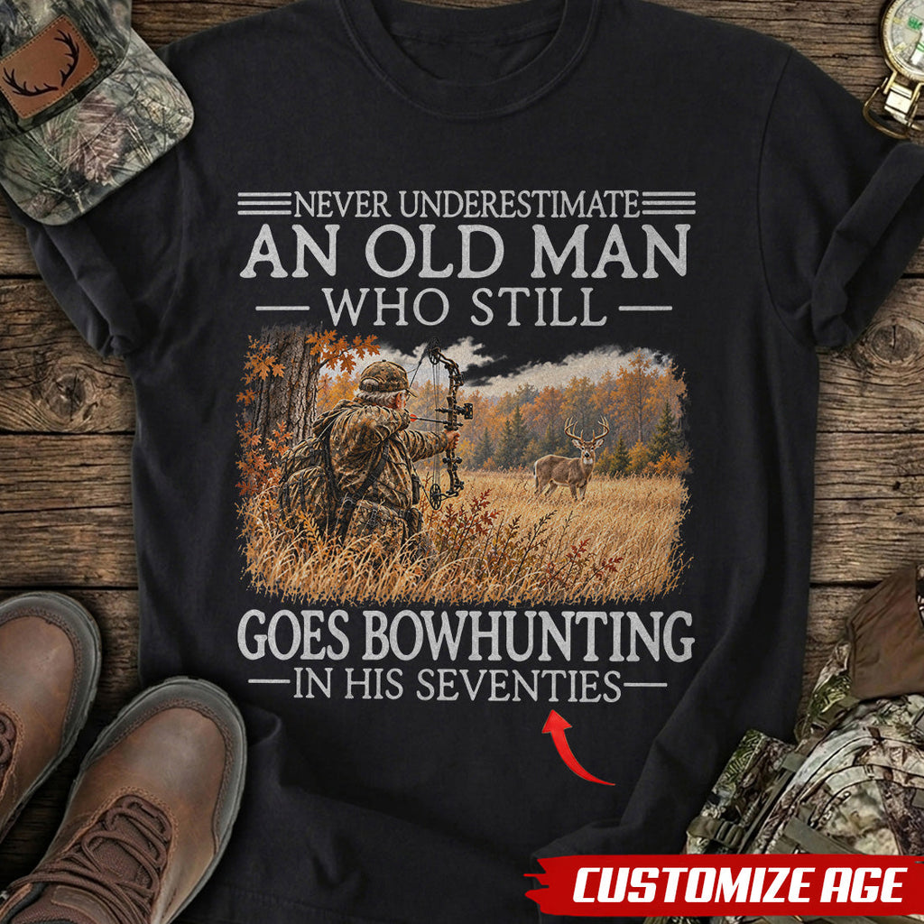 Personalized Years Young Bowhunter T-Shirt product image 3
