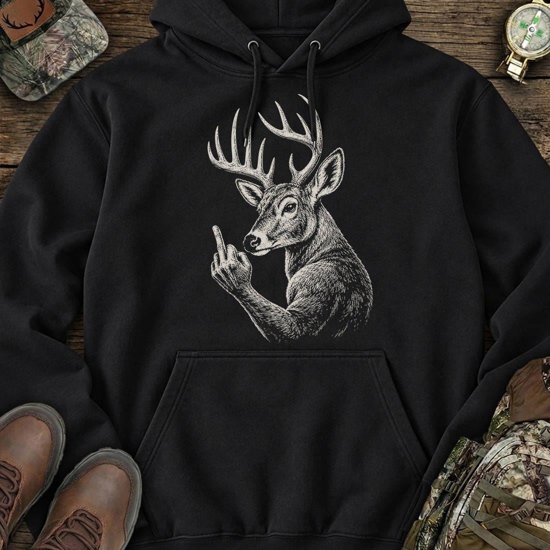 Rebel Buck Attitude Hoodie product image 2