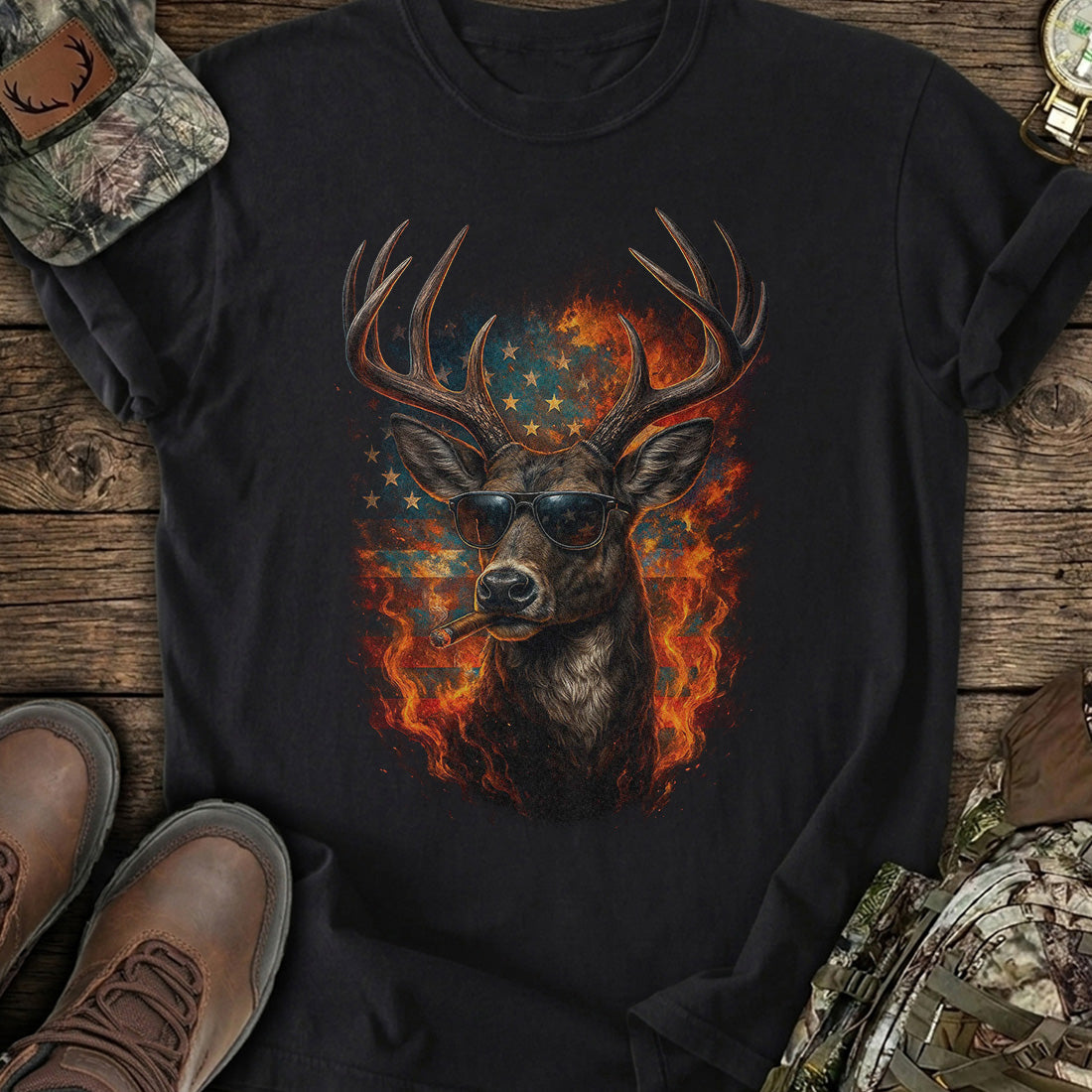 Rebel Buck American T-Shirt product image 5