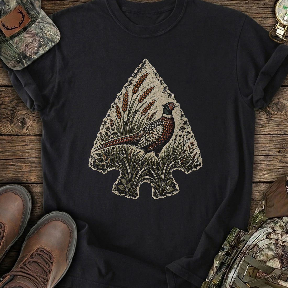 Pheasant Prairie Hunt T-Shirt product image 2