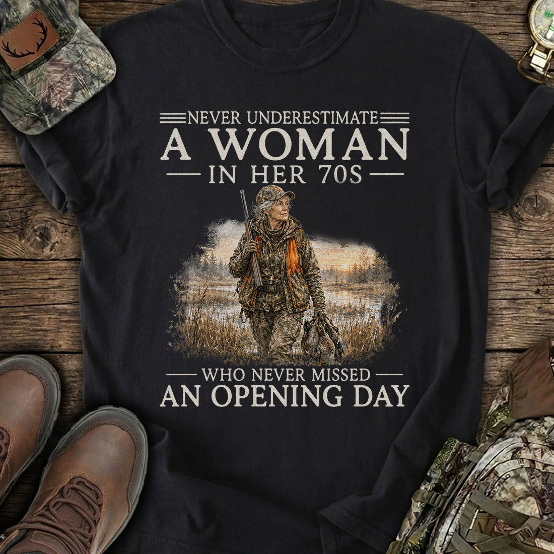 Personalized Age Opening Day Huntress T-Shirt product image 4