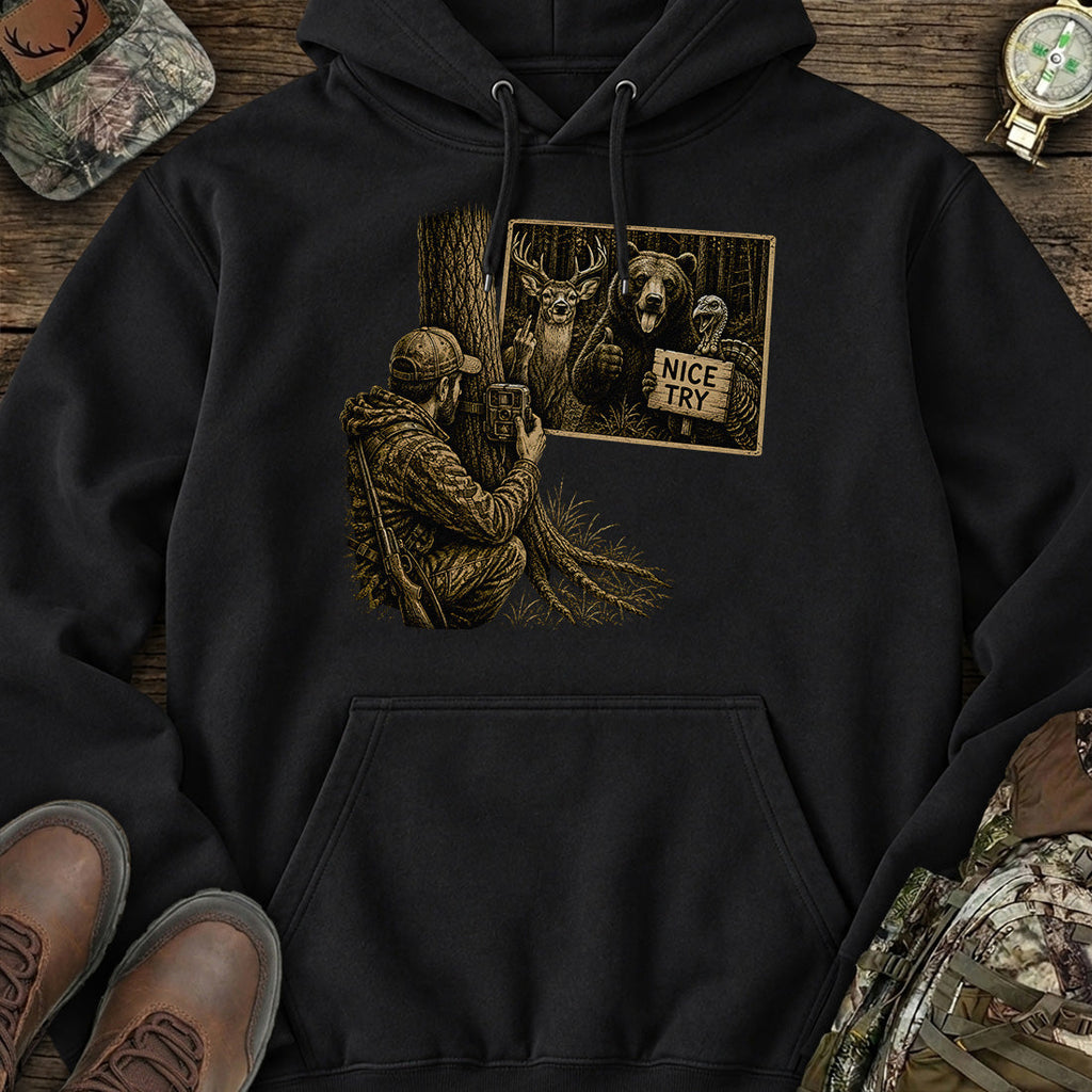 Nice Try Hunting Prank Hoodie product image 1