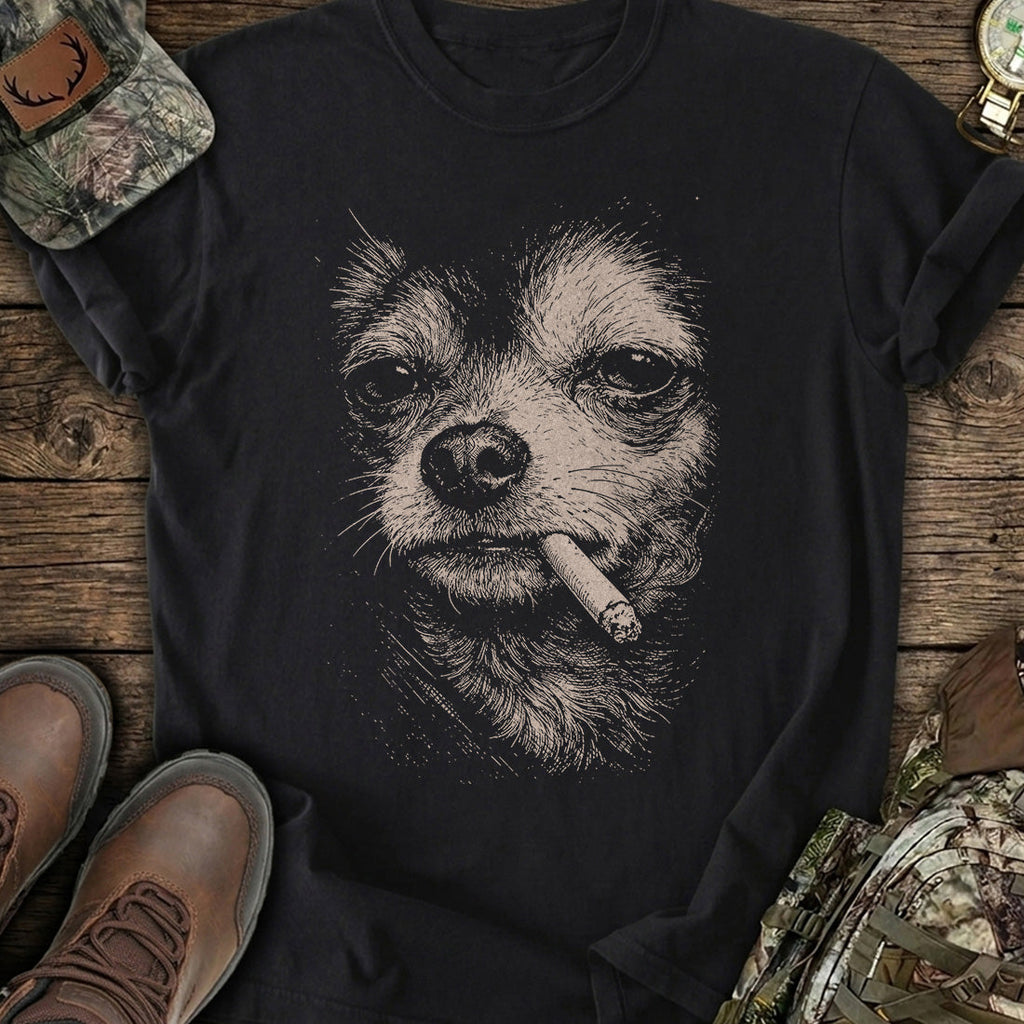 Rebel Chihuahua Smoking T-Shirt product image 1