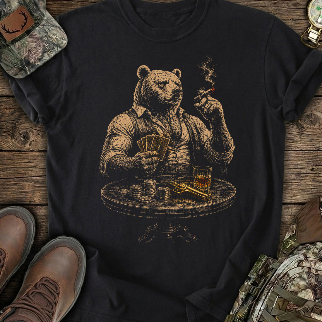 High Stakes Bear T-Shirt product image 1
