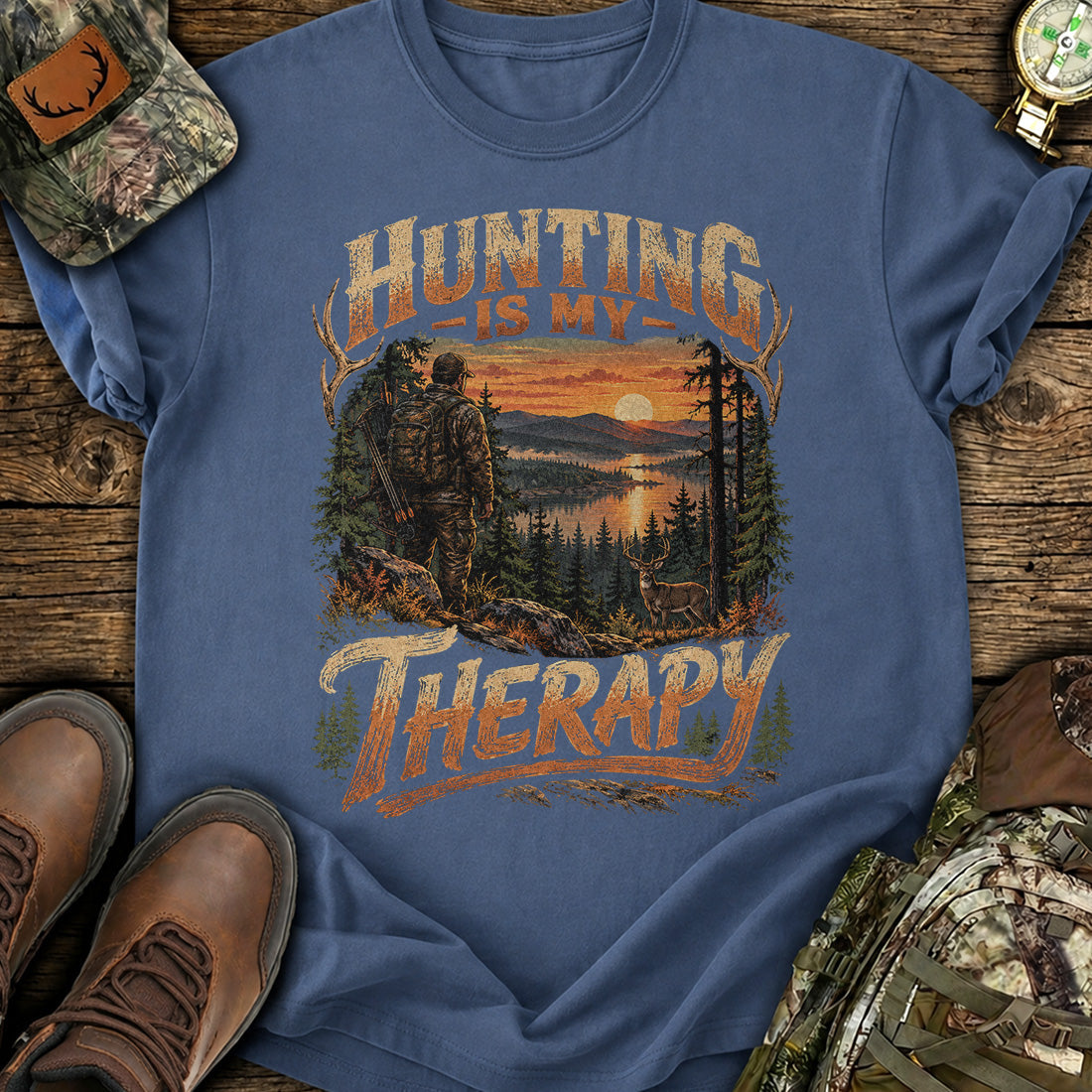 Hunting Is My Therapy T-Shirt product image 5