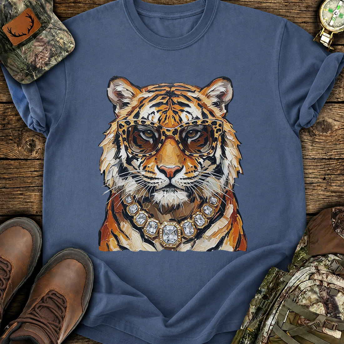 Royal Tiger Drip T-Shirt product image 1
