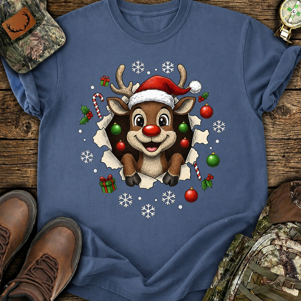 Reindeer Elf Peek T-Shirt product image 8