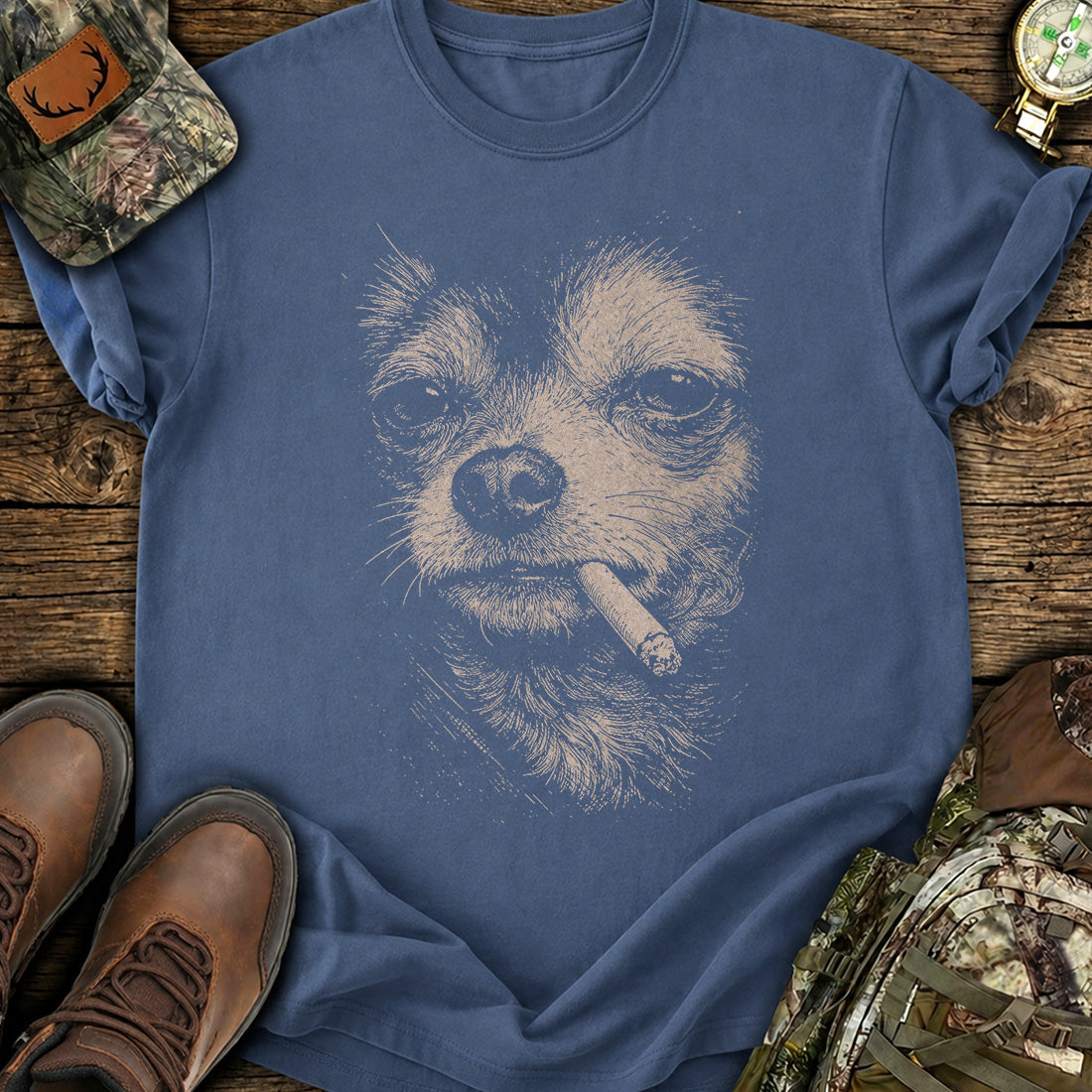 Rebel Chihuahua Smoking T-Shirt product image 5