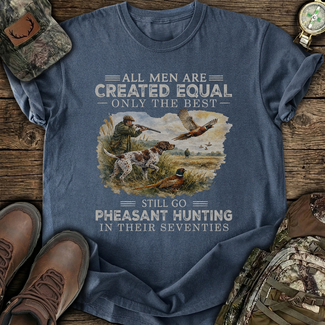 Personalized Pheasant Hunt Legacy Seventies T-Shirt product image 2