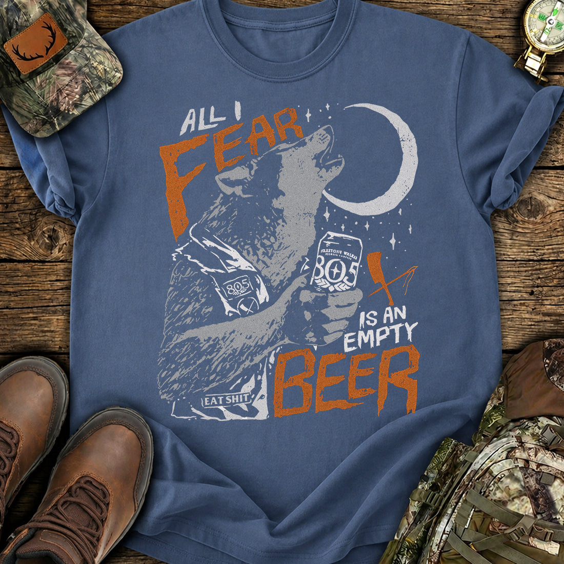 Moonlit Wolf Beer T-Shirt product image 5