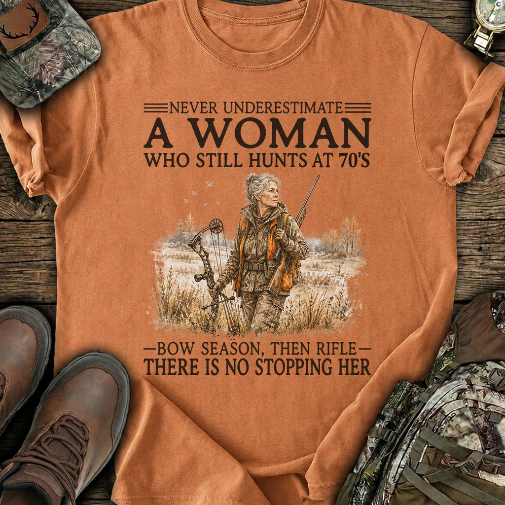 Personalized Ageless Woman Hunter T-Shirt product image 4