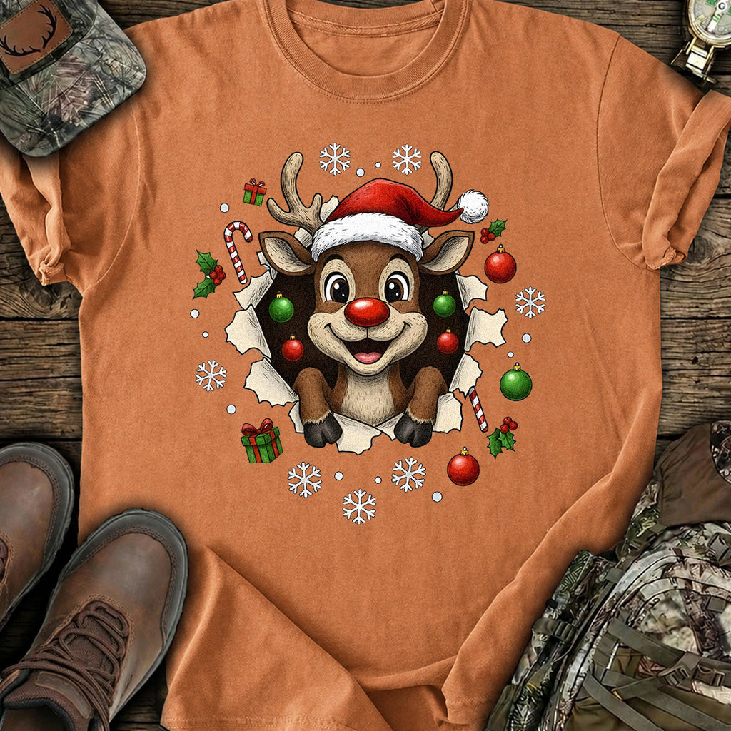 Reindeer Elf Peek T-Shirt product image 10