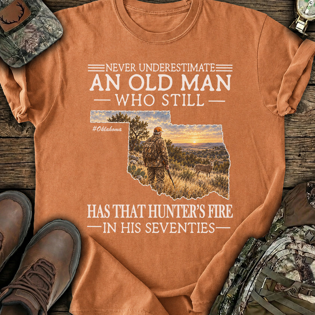 Oklahoma Hunter Fire T-Shirt product image 4