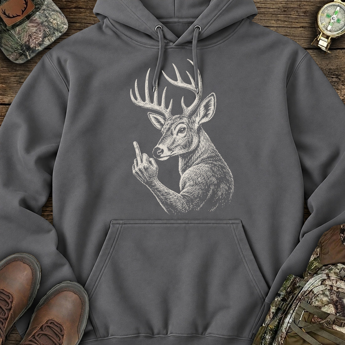 Rebel Buck Attitude Hoodie product image 3