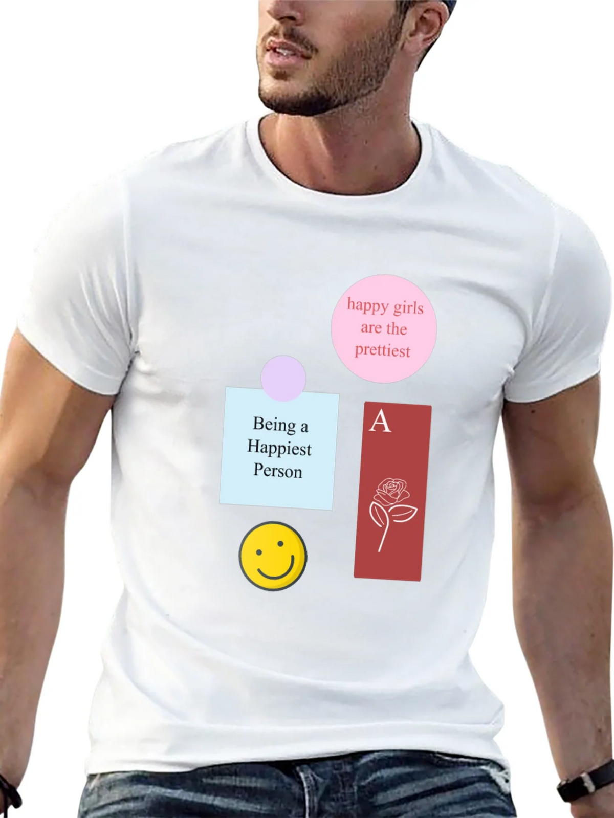 Graphic Print Cotton Tee - Happy Theme product image 12