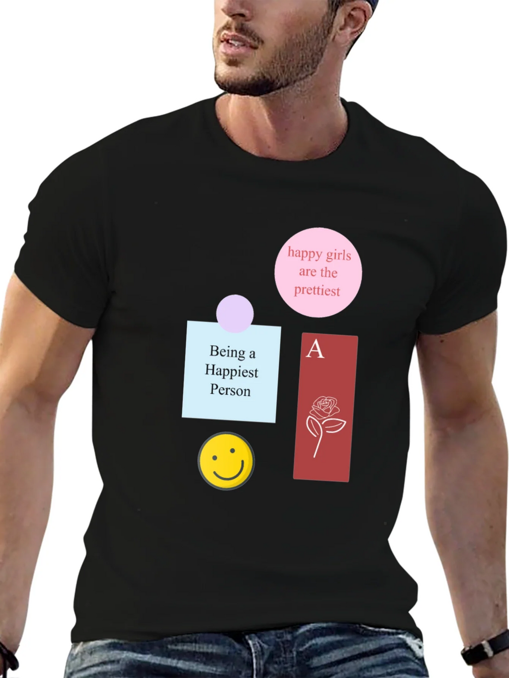 Graphic Print Cotton Tee - Happy Theme product image 6