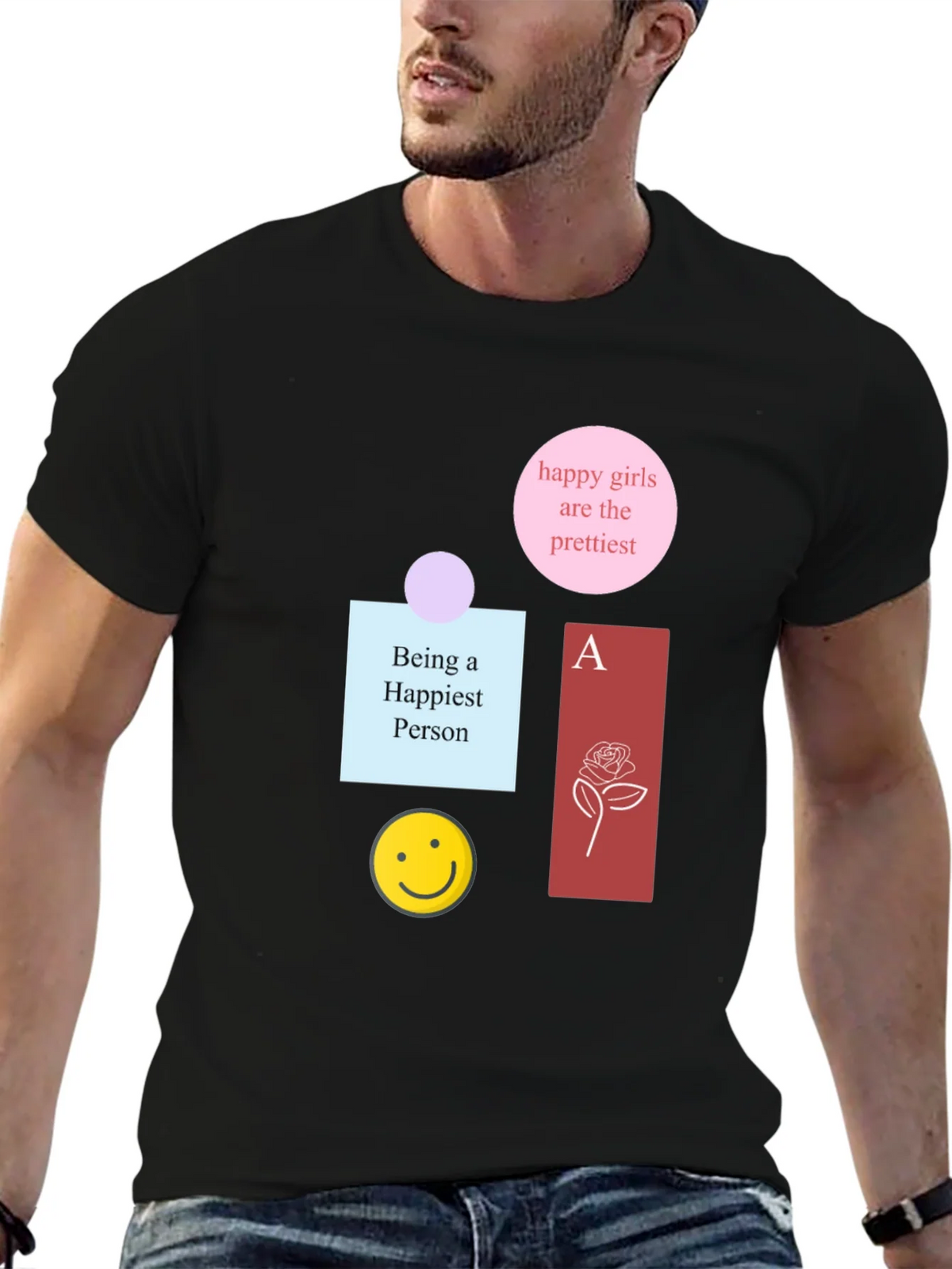 Graphic Print Cotton Tee - Happy Theme product image 6