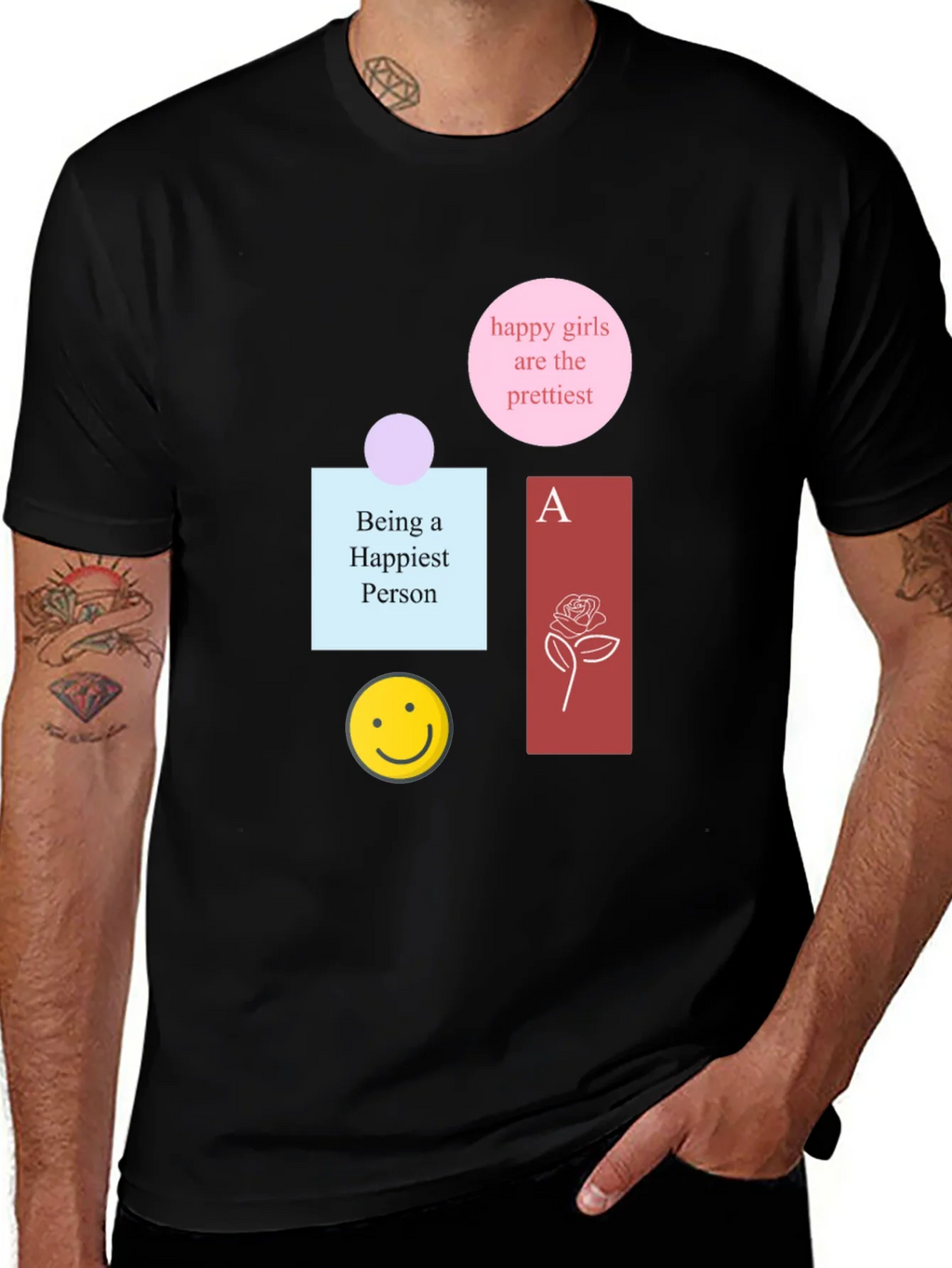 Graphic Print Cotton Tee - Happy Theme product image 1