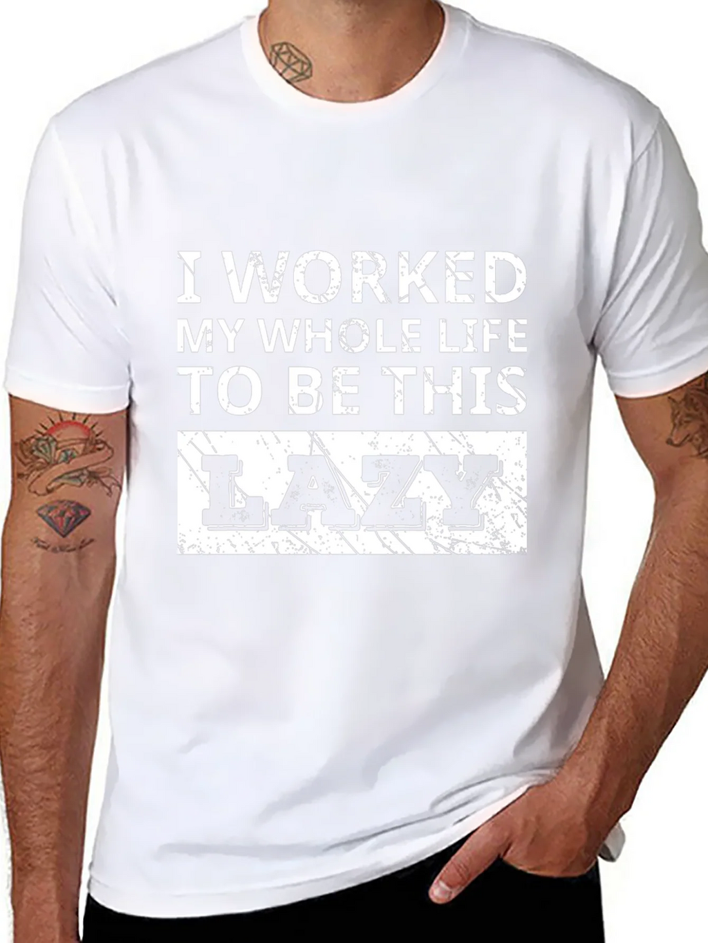 Funny Lazy Slogan Black T-Shirt product image 4
