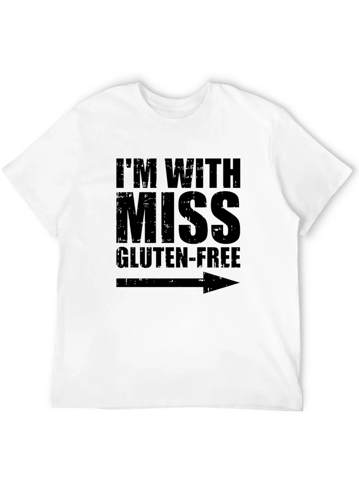 Im With Miss Gluten-Free Humor Graphic Tee product image 11