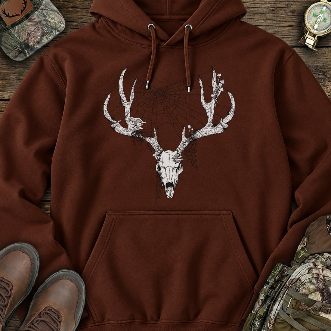 Ghost Antler Skull Hoodie product image 3