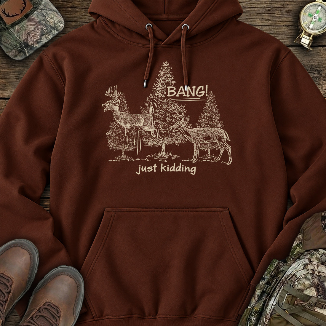 Bang Just Kidding Deer Hoodie product image 4