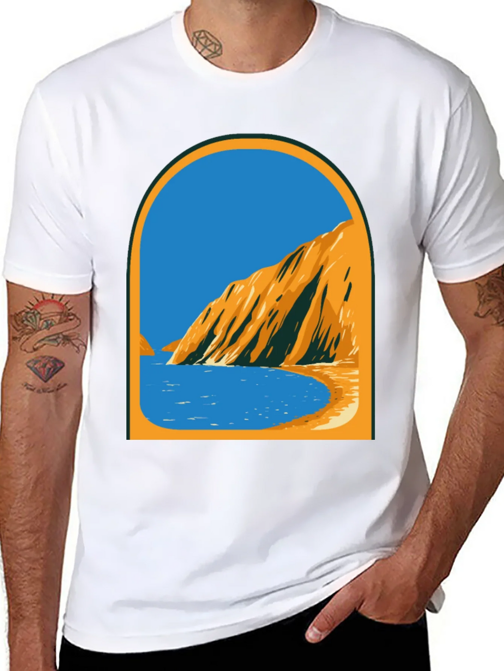 Coastal View Graphic Tee - Black product image 7