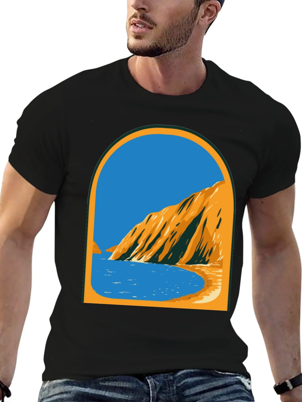 Coastal View Graphic Tee - Black product image 6