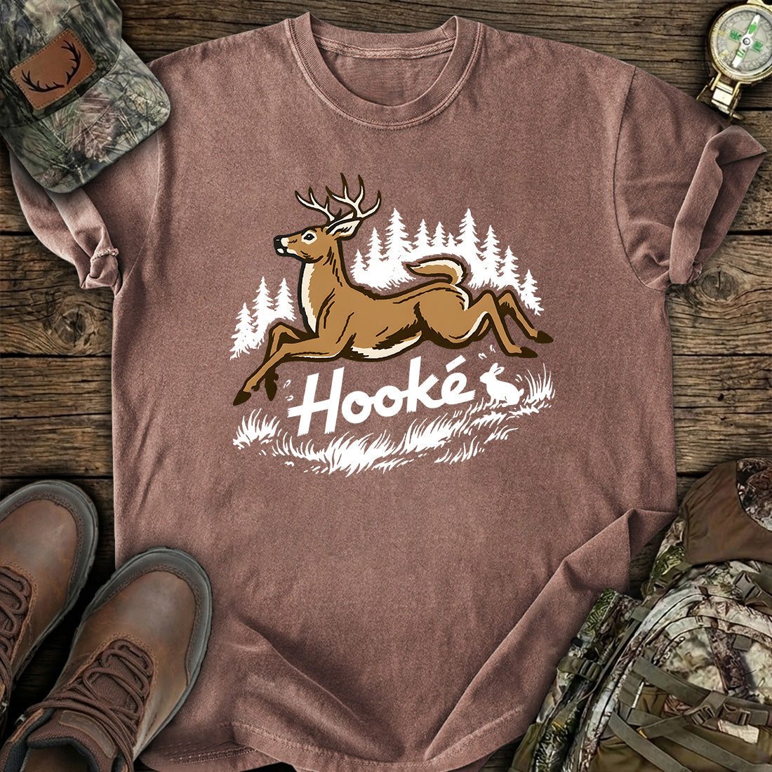 Hooke Deer Hunting Vintage T-Shirt product image 2