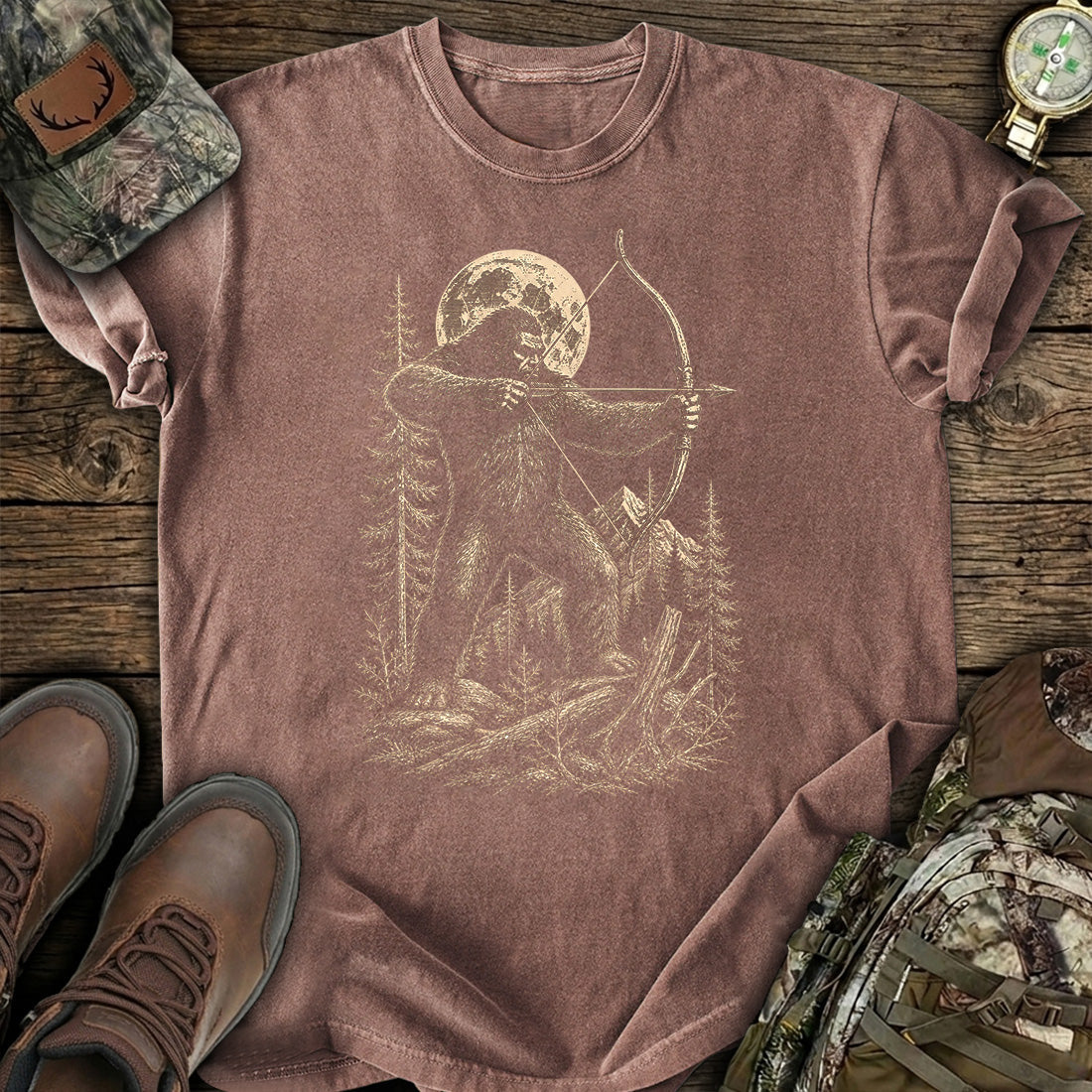 Bigfoot Archer Hunting T-Shirt product image 5