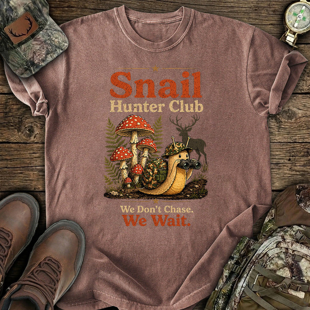 Snail Hunter Club Funny Hunting T-Shirt product image 3