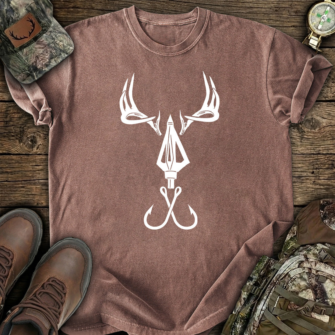 Deer Antler Arrow Hook T-Shirt product image 4