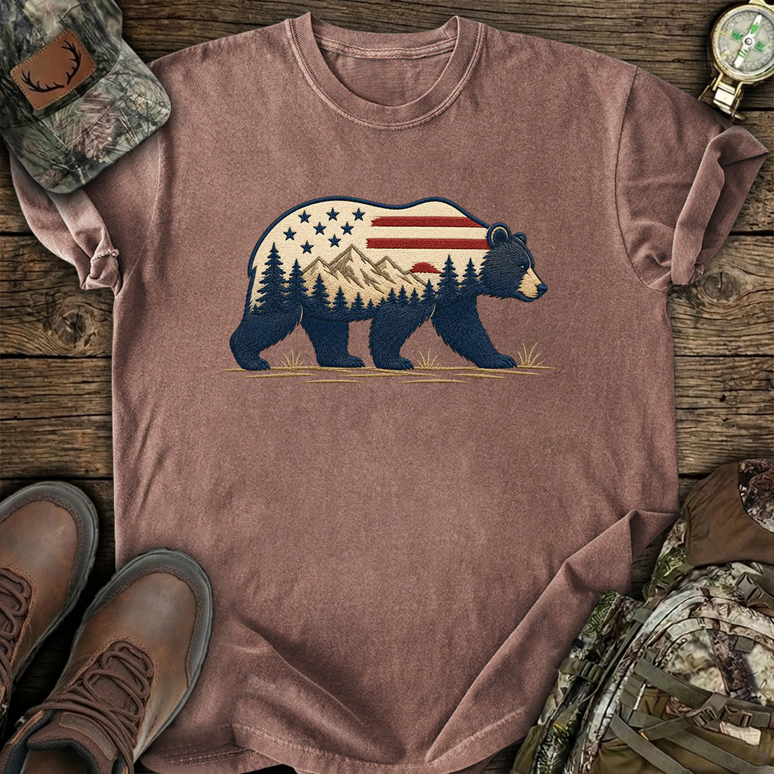 Patriotic Bear USA T-Shirt product image 6