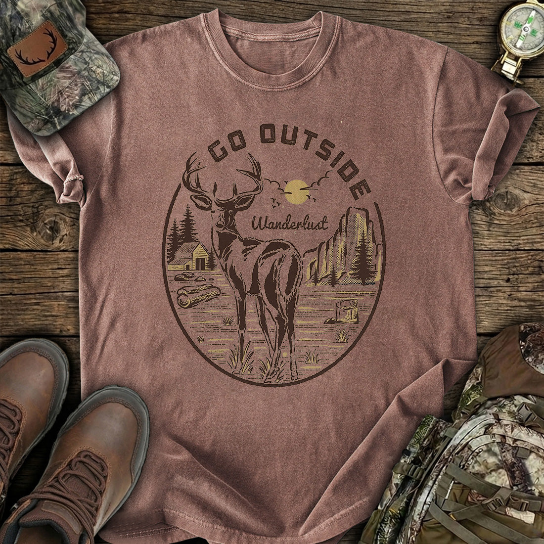 Outdoor Deer Wanderlust T-Shirt product image 4