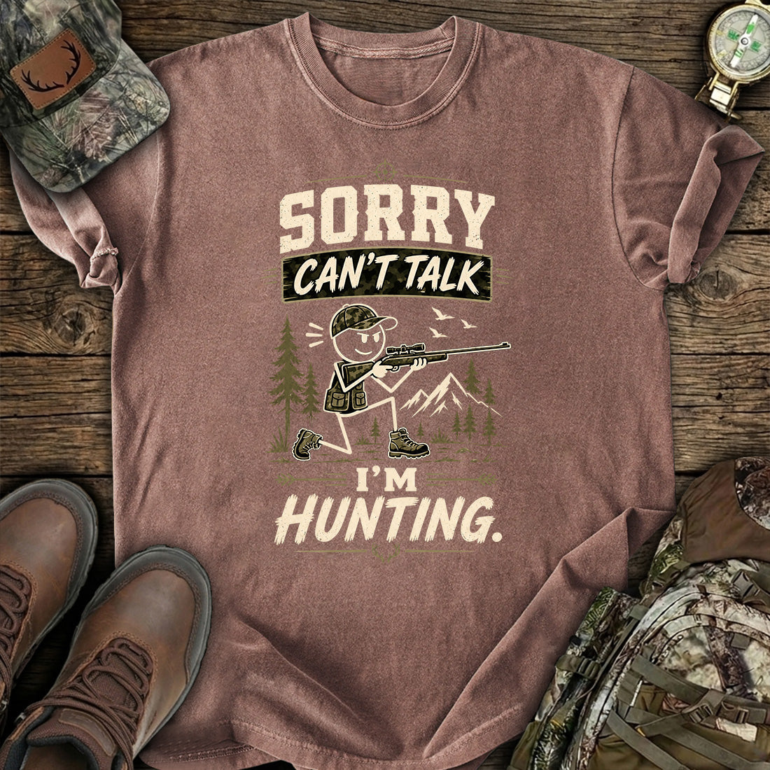 Sorry I'm Hunting T-Shirt product image 3