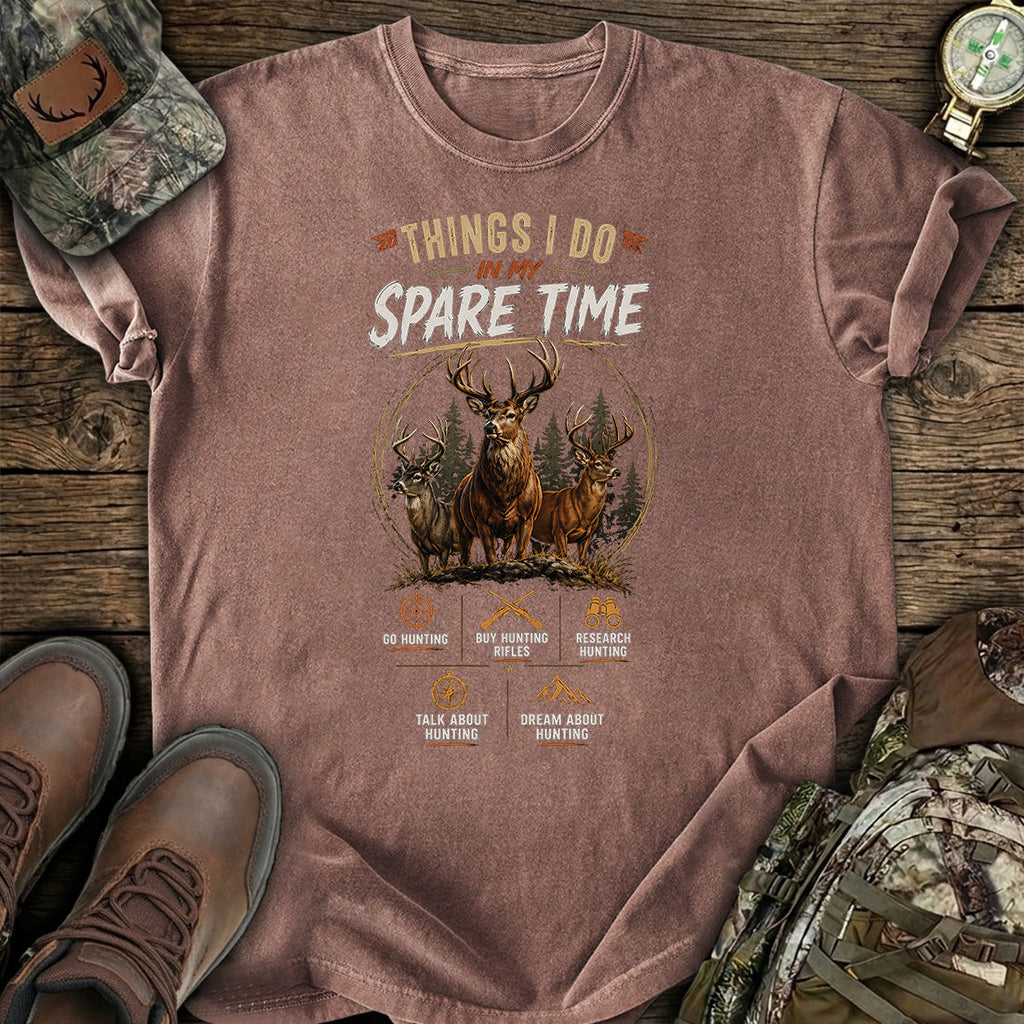 Hunting Spare Time Funny T-Shirt product image 7