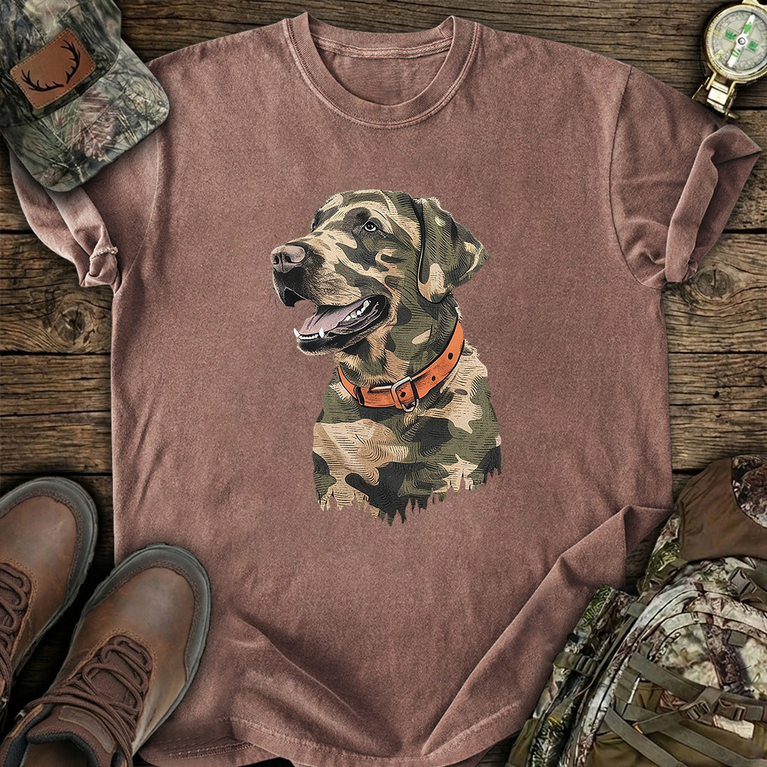 Camo Hunting Dog T-Shirt product image 4