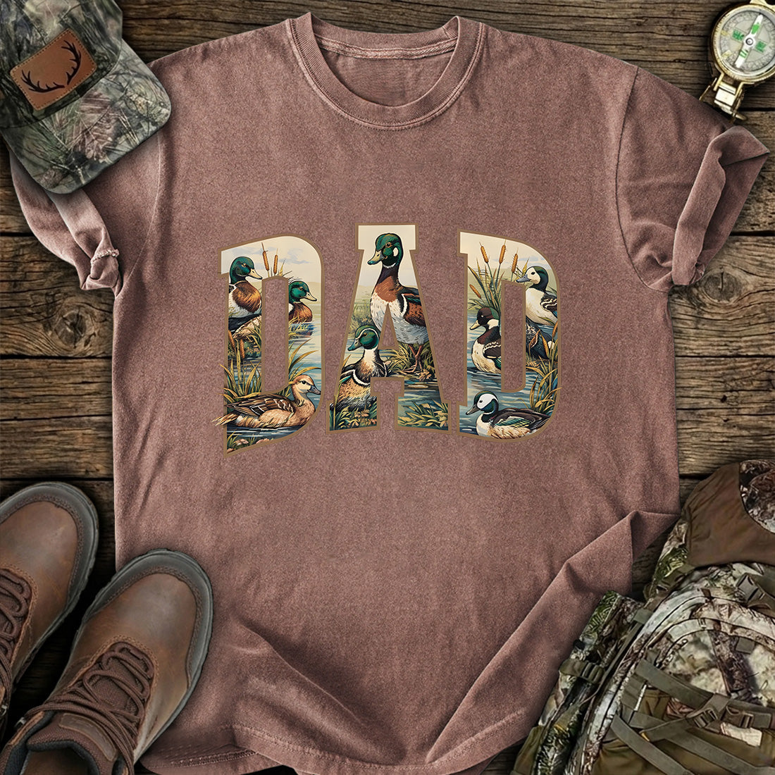 Duck Hunting Dad Camo T-Shirt product image 7