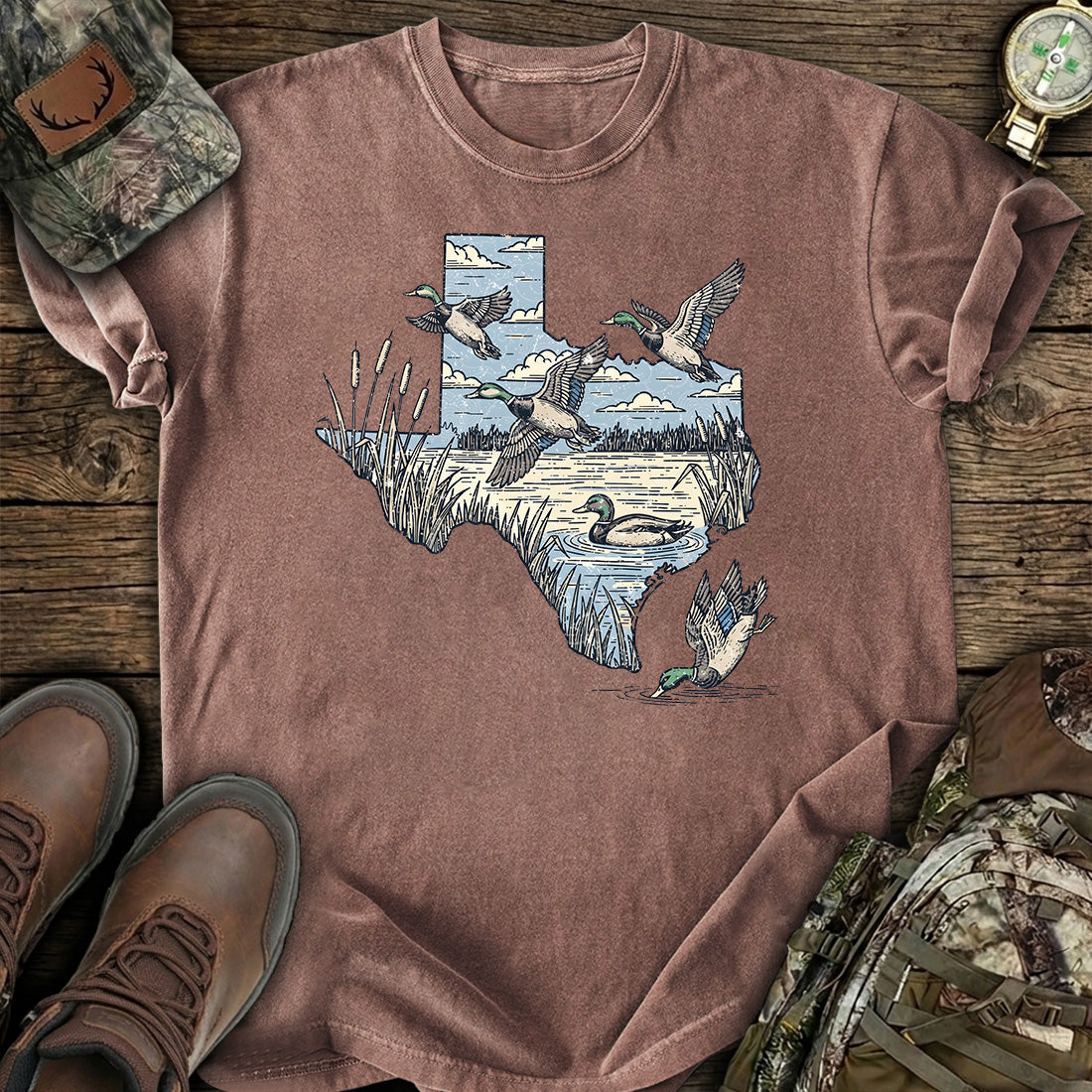 Texas Duck Hunting T-Shirt product image 5