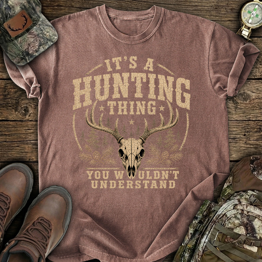 Vintage Hunting Skull T-Shirt product image 3