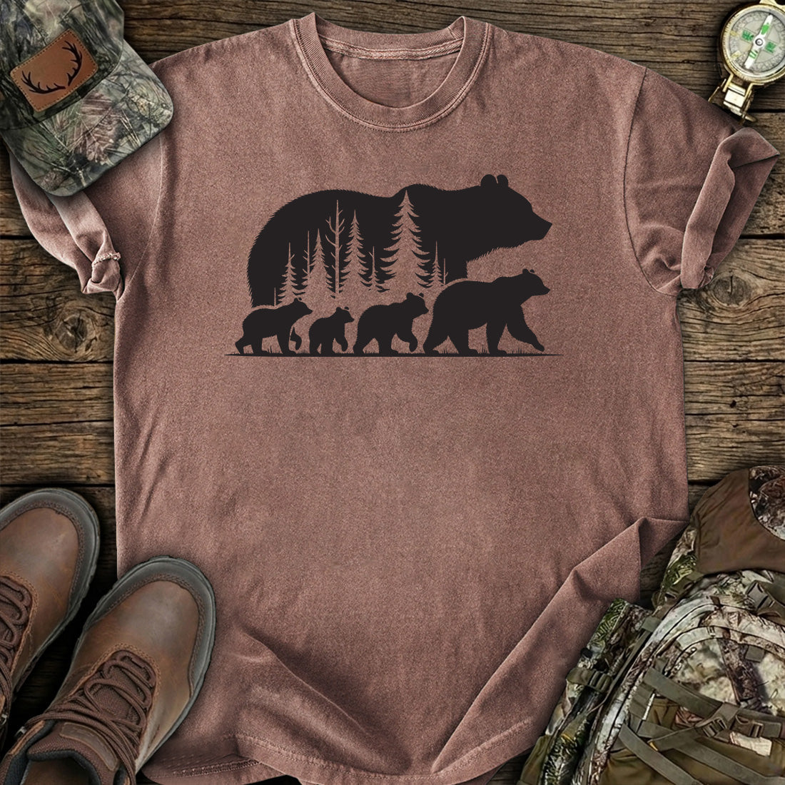 Bear Family Forest T-Shirt product image 7