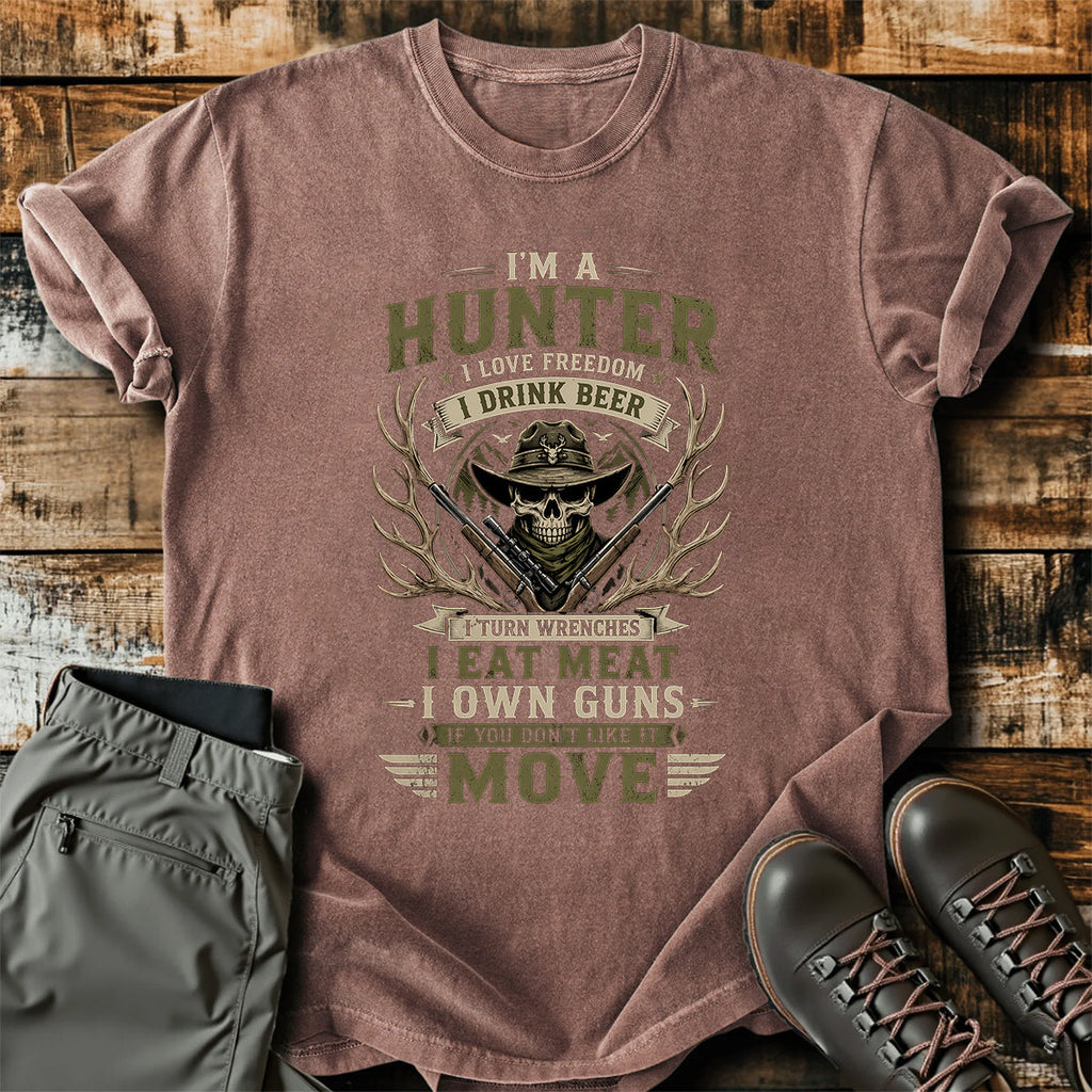 Hunter Skull Beer Freedom T-Shirt product image 4