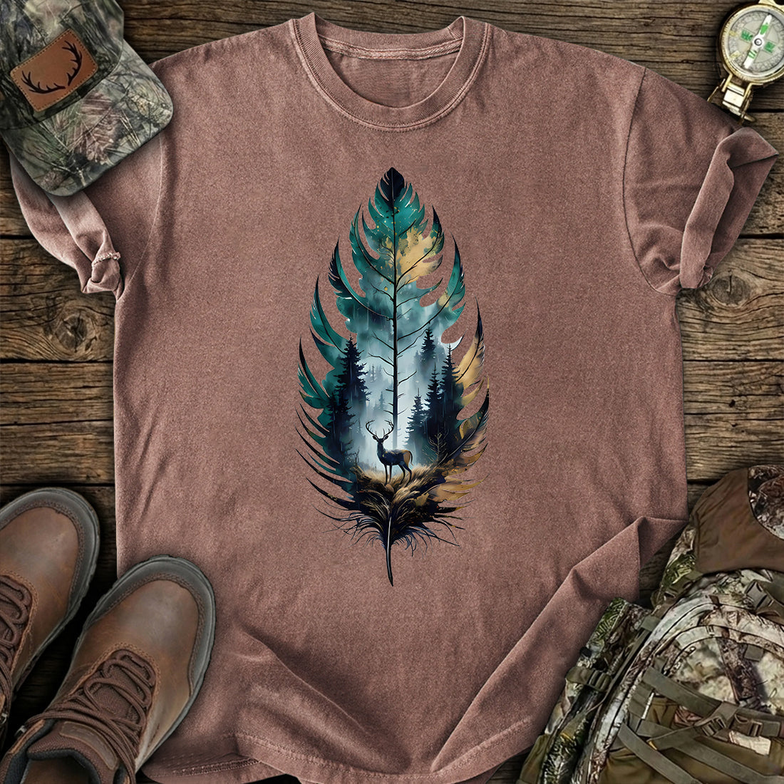 Forest Soul Feather T-Shirt product image 5