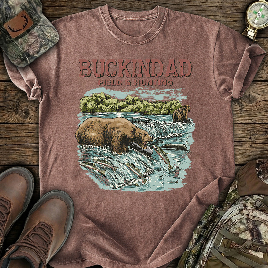 Bear Fishing Hunting T-Shirt product image 5