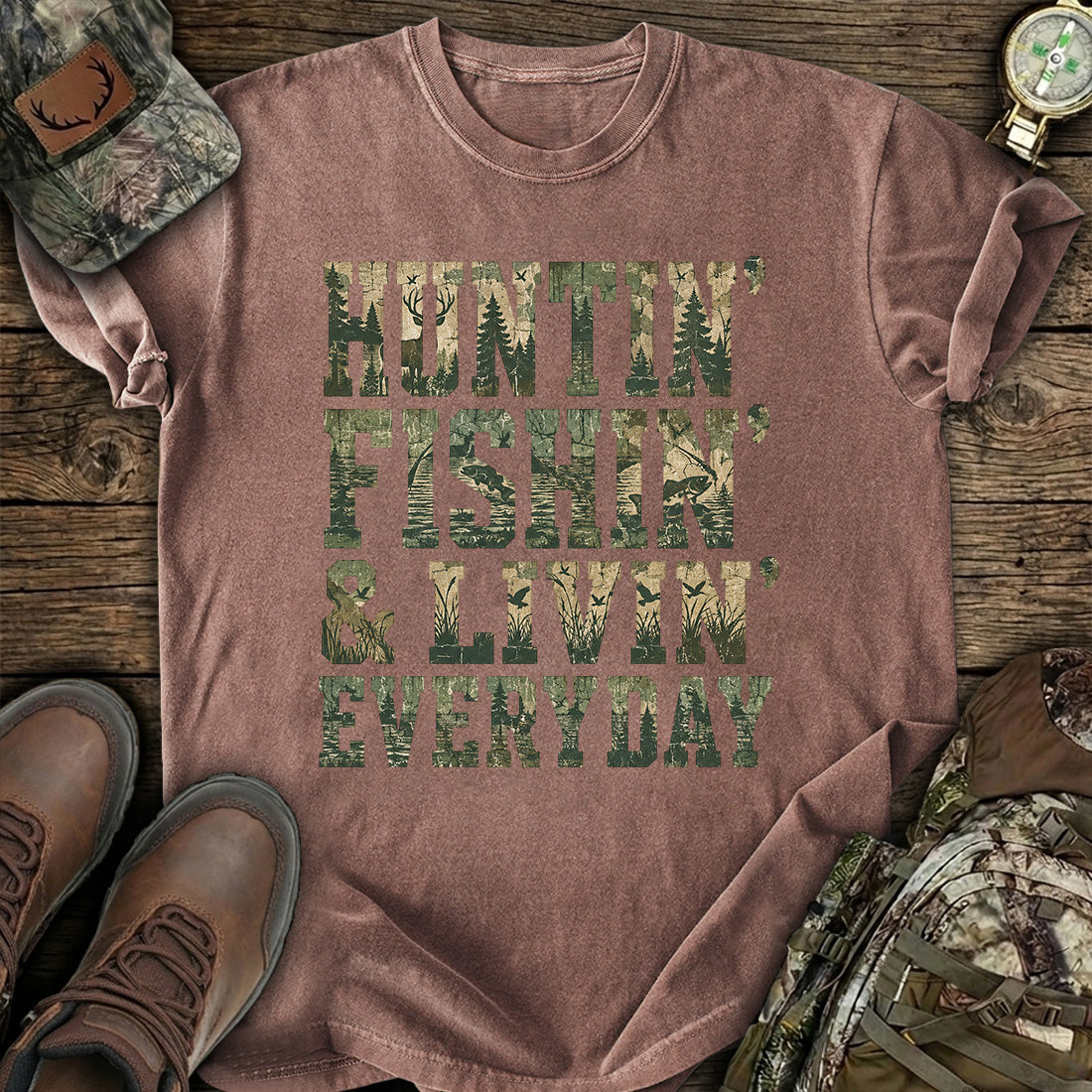 Hunt Fish Livin T-Shirt product image 5