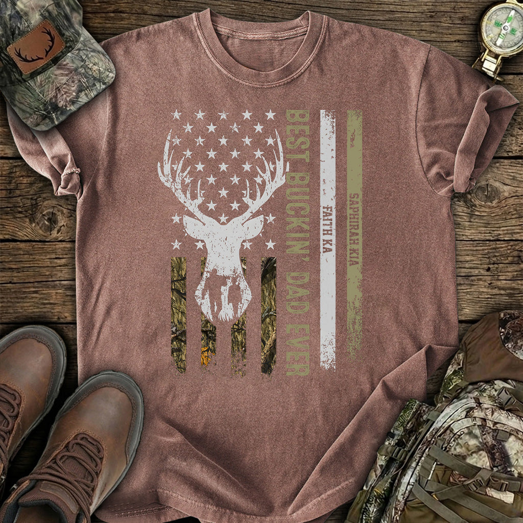Custom Hunting Dad American T-Shirt product image 4