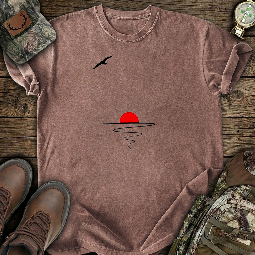 Minimal Sunset Art T-Shirt product image 5