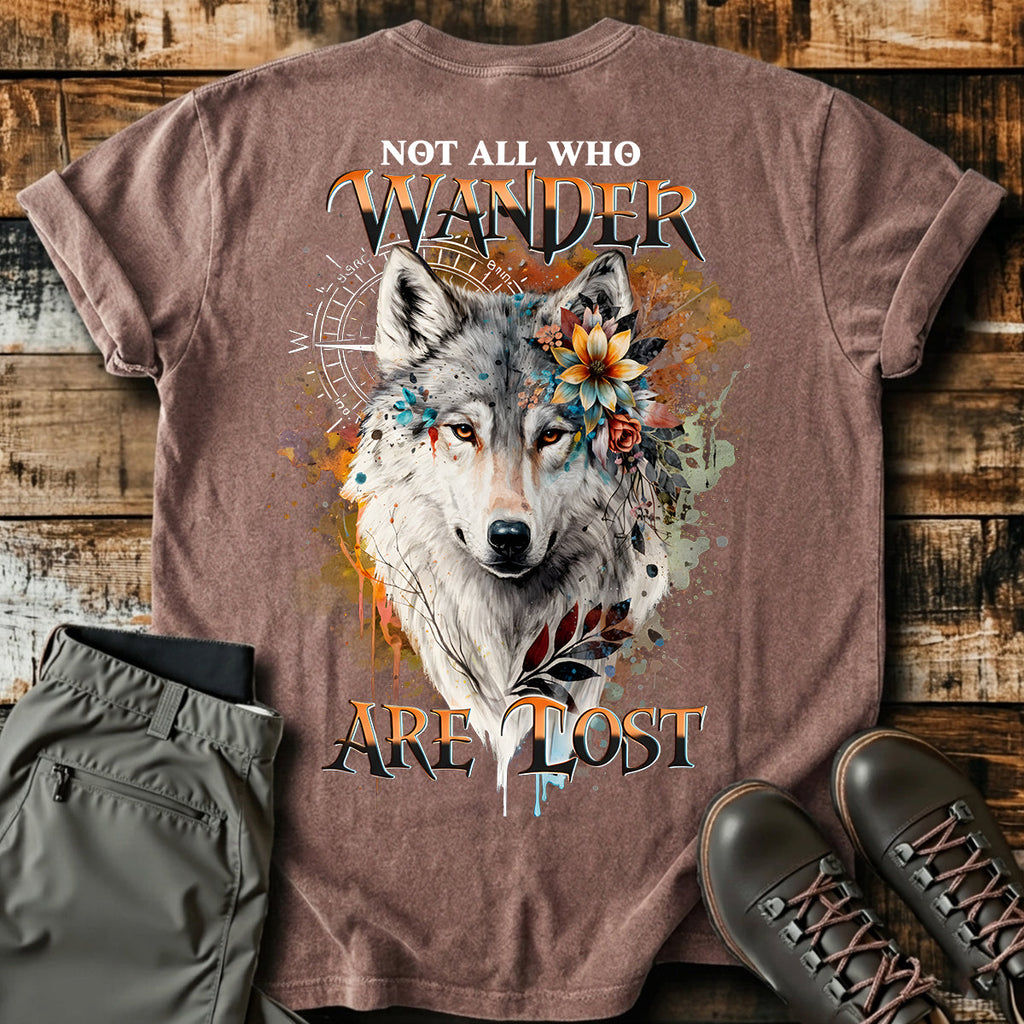 Wolf Wanderer Boho Art T-Shirt product image 1