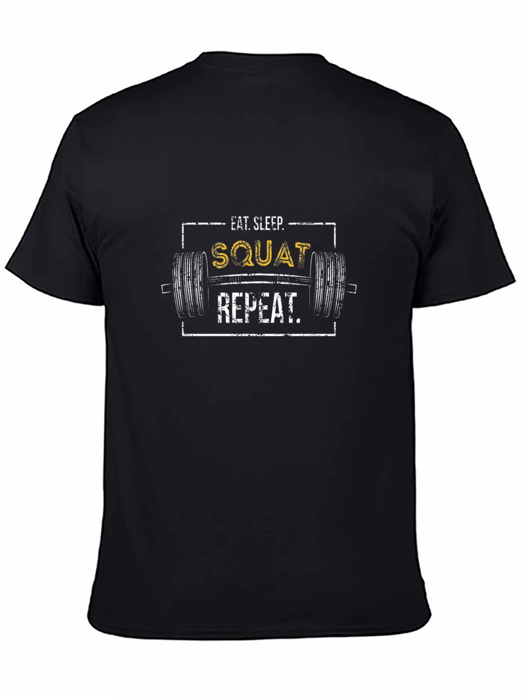 Eat Sleep Squat Repeat T-Shirt - Black Gym Workout Tee product image 4