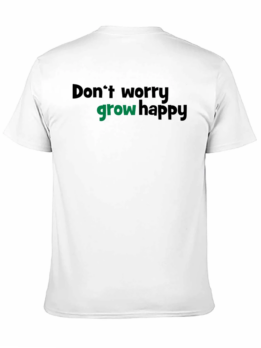 Grow Happy T-Shirt - Black Cotton Tee product image 10